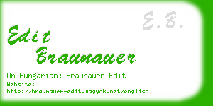 edit braunauer business card